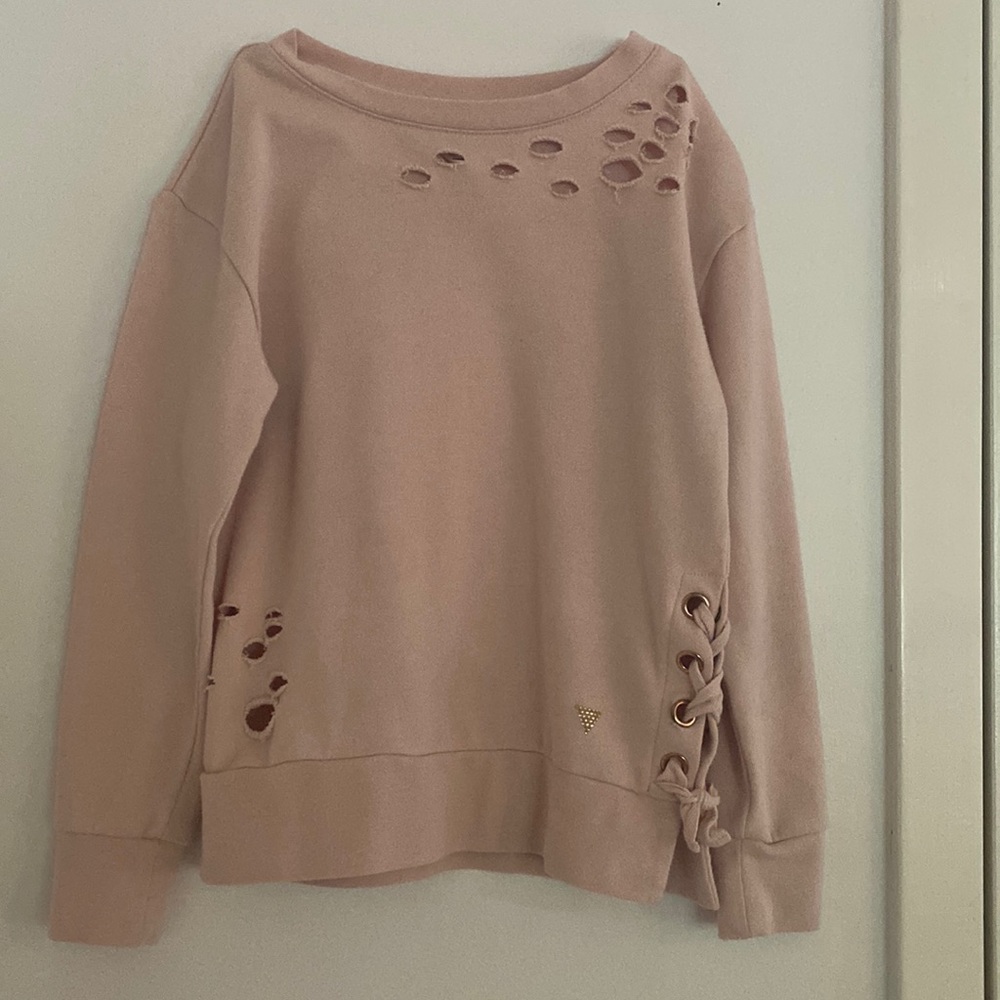 pink guess kids sweater
